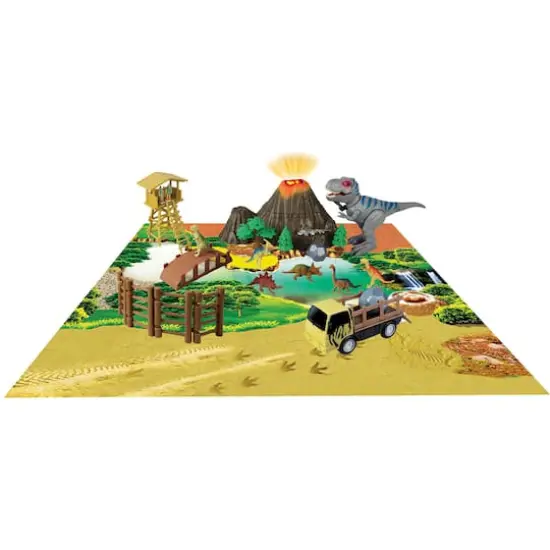 Red Box Toy Light & Sounds Pre-Historic Times: Large Dinosaur Park with Walking T-REX {1}