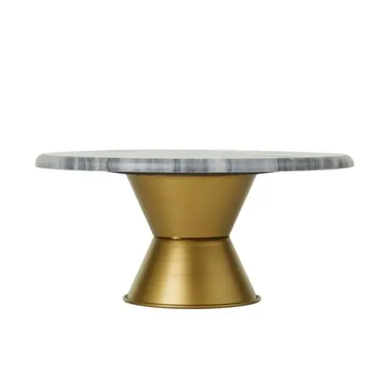Grey Glam Cake Stand, 14" x 14" x 7" {6}