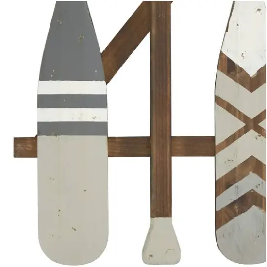 Gray Arrow & Stripe Patterned Wood Paddle Wall D&eacute;cor {9}