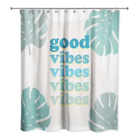 Good Vibes Shower Curtain {1}