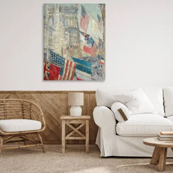 Stupell Industries Classic Americana Flags Canvas Wall Art {3}