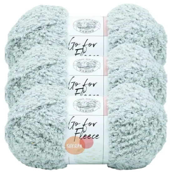 3 Pack Lion Brand&reg; Go For Fleece Sherpa Yarn Pearl Grey {1}
