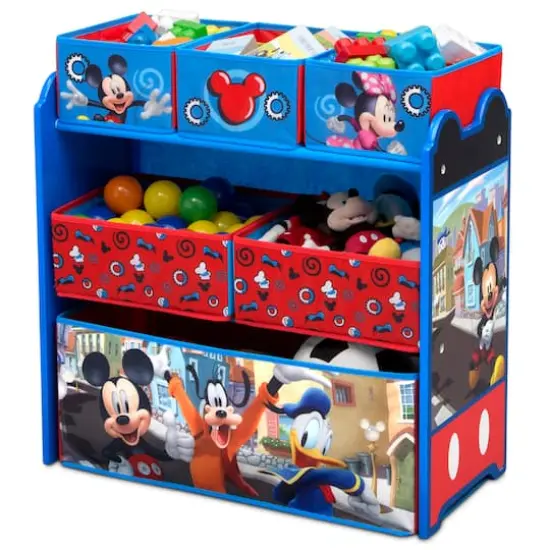 Disney&reg; Mickey Mouse 6 Bin Design & Store Toy Organizer {4}