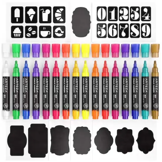 Arteza&reg; 16 Bright Colors Liquid Chalk Markers Set {6}