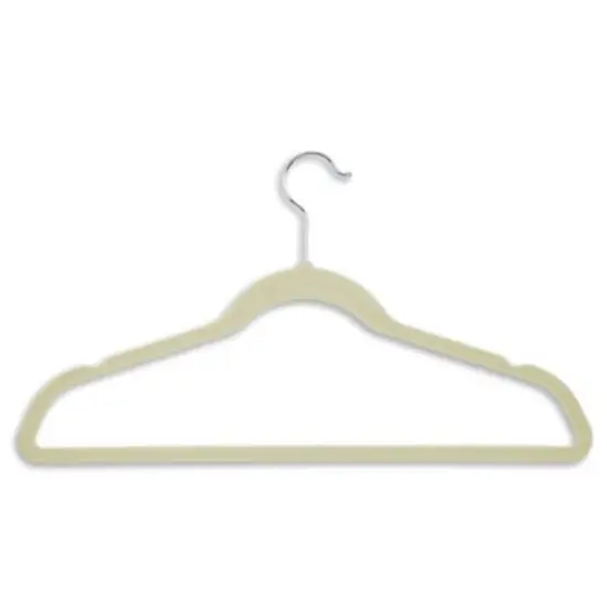 Honey Can Do White Slim-Profile Non-Slip Velvet Hangers, 20ct. {1}