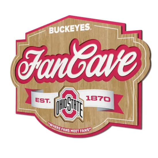 NCAA Fan Cave Sign Ohio State Buckeyes {1}