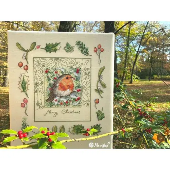 Merejka The Christmas Robin Counted Cross Stitch Kit {6}