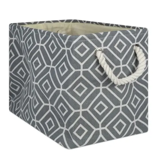 DII&reg; Large Stained Glass Print Rectangular Bin Gray {1}