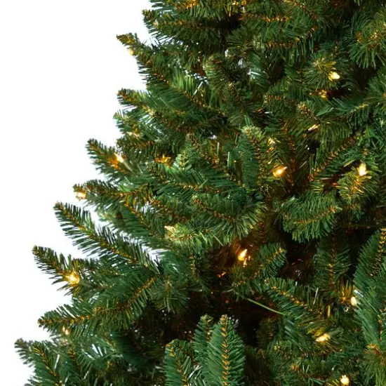 7ft. Pre-Lit Northern Rocky Spruce Artificial Christmas Tree, Clear LED Lights {4}