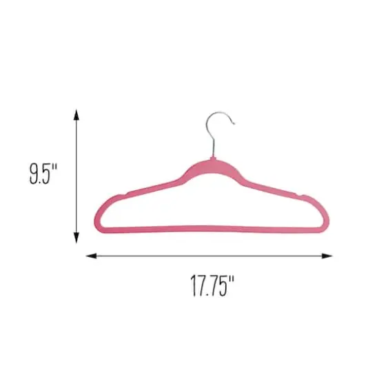 Honey Can Do Pink Slim-Profile Non-Slip Velvet Hangers, 35ct. {4}
