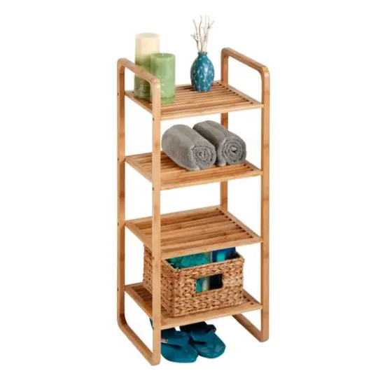 Honey Can Do Bamboo 4-Tier Vertical Bamboo Shelf {4}