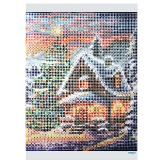 8" x 10" Snow House Diamond Art Kit with Frame by Make Market&reg; {3}