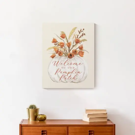 Welcome Pumpkin Patch Canvas Wall Art {3}
