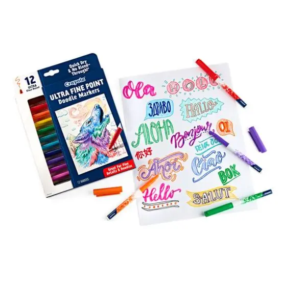 Crayola&reg; Ultra Fine Point Doodle Markers, 12ct. {6}