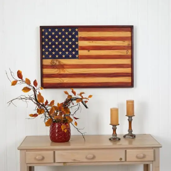 36" Wood American Flag Wall D&eacute;cor {3}
