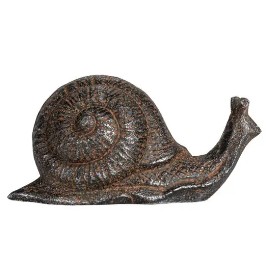 Hello Honey&reg; 6" Rust-Colored Cast Metal Snail Accent D&eacute;cor {11}