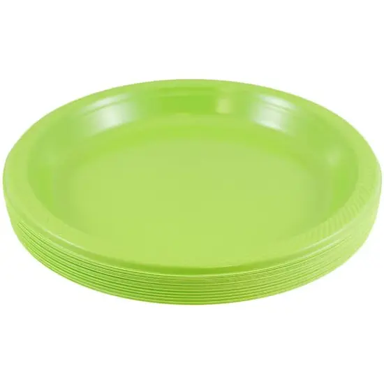 JAM Paper 9" Lime Green Plastic Party Plates, 20ct. {3}