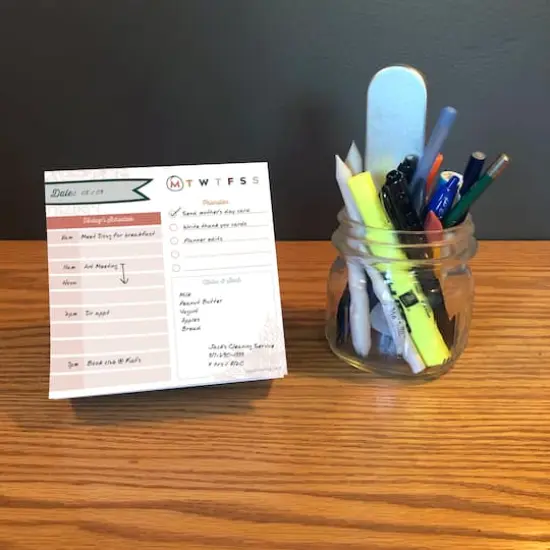 TF Publishing Undated Boho Daily Note Block Desktop {7}