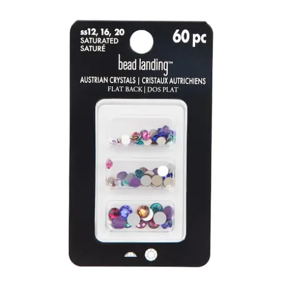 Round Flatback Austrian Crystals Mix by Bead Landing&trade;, 60ct. Saturated {4}