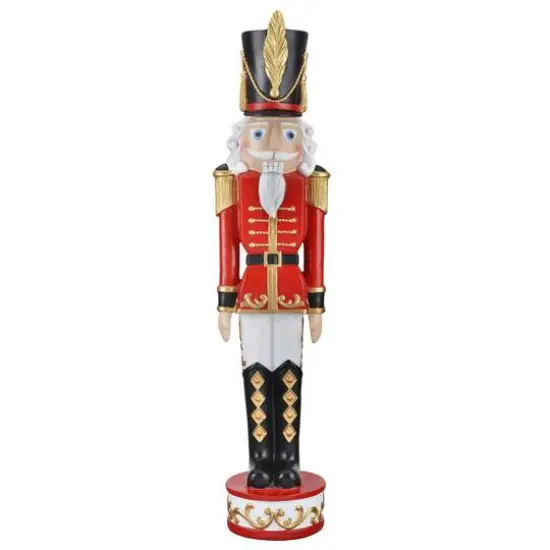 Haute Decor 3ft. Red & Black Christmas Nutcracker {1}