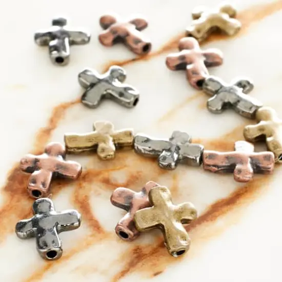 Metallic Metal Cross Beads, 12mm by Bead Landing&trade; {3}