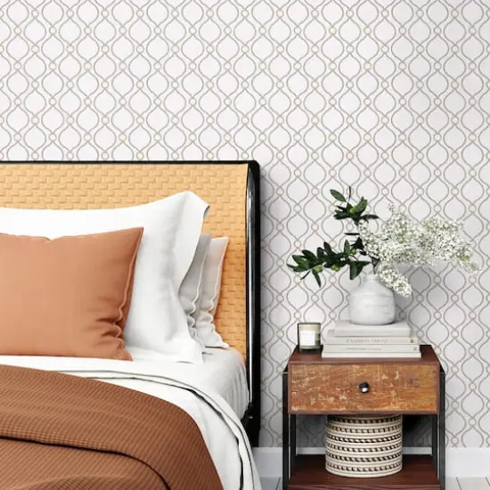 Surface Style Curveball Peel & Stick Wallpaper Platinum {9}