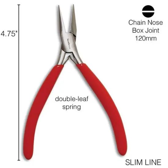 The Beadsmith&reg; 4.75" Red Chain Nose Pliers {4}