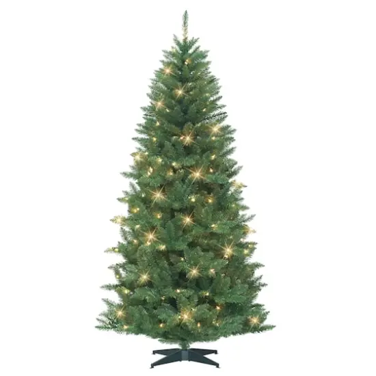7ft. Pre-Lit Carson Artificial Pine Tree, Clear Lights {1}