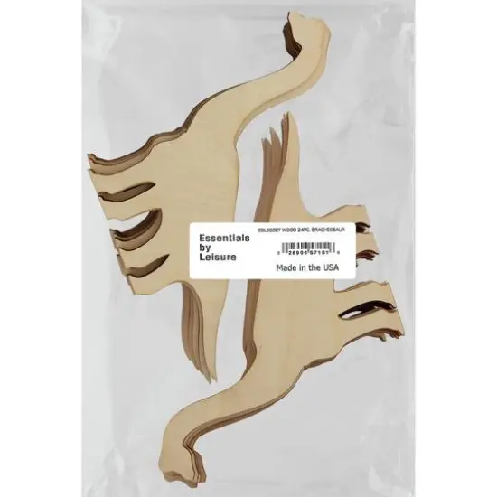 Essentials by Leisure Arts 24 Pack 6.38" x 5" Brachiosaur Flat Wood Shape {1}