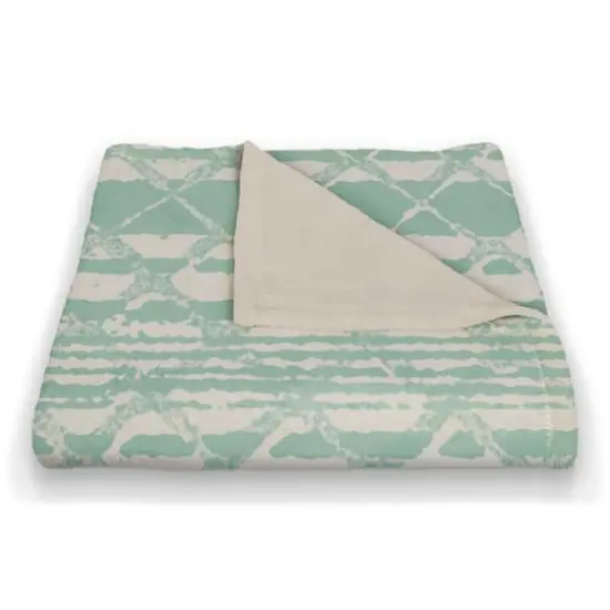 Blue Tribal Fleece Throw Blanket {3}