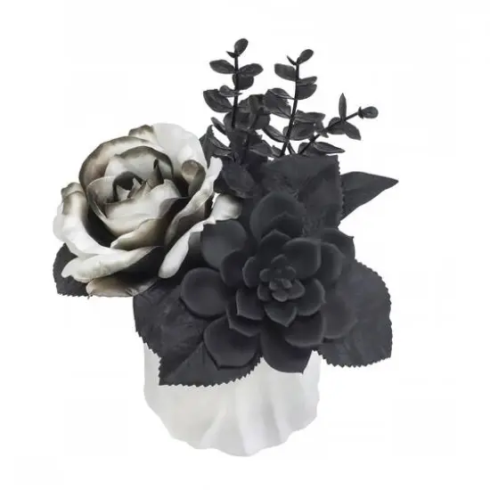 6.5" Potted Rose & Succulent in Ghost by Ashland&reg; {3}