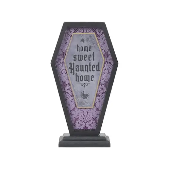 9" Home Sweet Haunted Home Coffin Tabletop Sign by Ashland® {1}