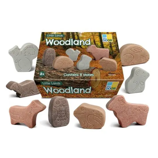 Yellow Door Little Lands Woodland Stone Figure Play Set {4}