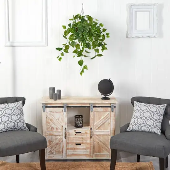 2.5ft. Philodendron Artificial Plant in Hanging Basket {5}