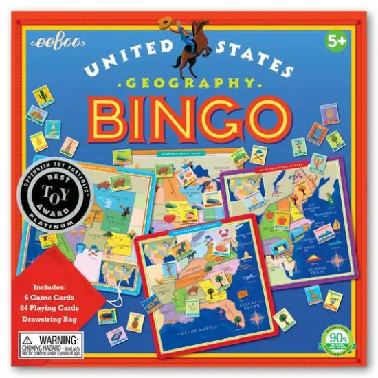 eeBoo United States Geography Bingo Game {7}