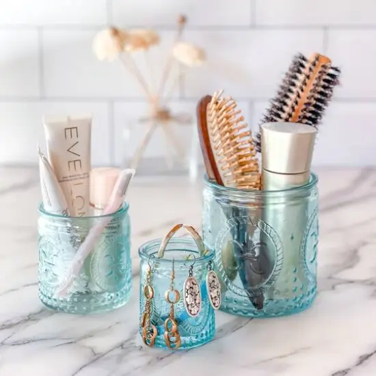 Kate Aspen&reg; Nesting Vintage Blue Glass Tea Light Holder, 3ct. {7}