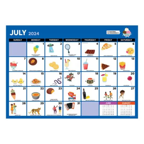 TF Publishing 2024-2025 Every Day's A Holiday Medium Desk Pad Calendar {1}