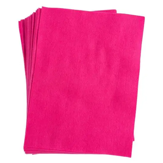 John Bead9" x 12" Acrylic Craft Felt Sheets, 25ct. Fuchsia {1}