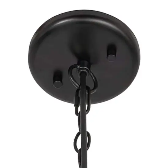 Hello Honey&reg; Matte Black Oversized Geometric Glass Ceiling Light {10}