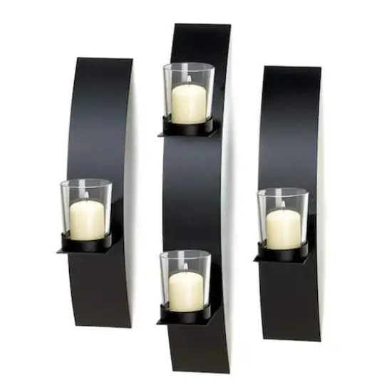 14" Contemporary Candle Wall Sconce, 3ct. {1}