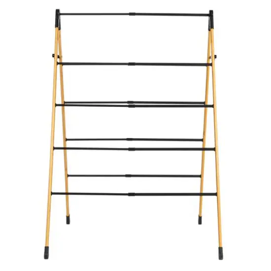 Household Essentials Bamboo V-Shaped Expandable Laundry Drying Rack {13}