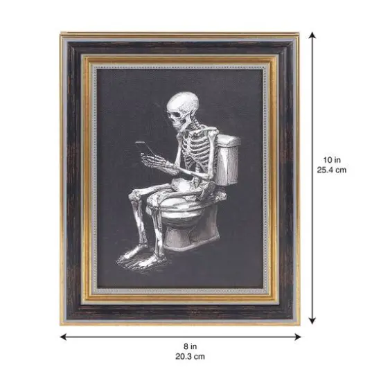 8" x 10" Skeleton with Toilet Wall D&eacute;cor by Ashland&reg; {4}