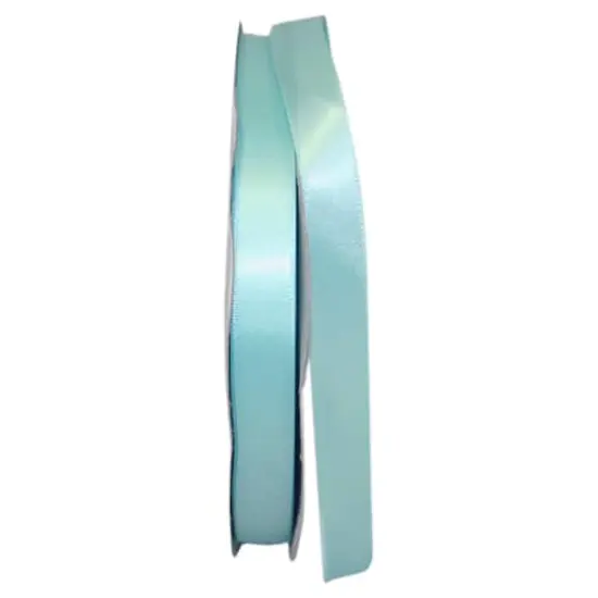 JAM Paper 5/8" x 100yd. Double Face Satin Ribbon Aqua {1}