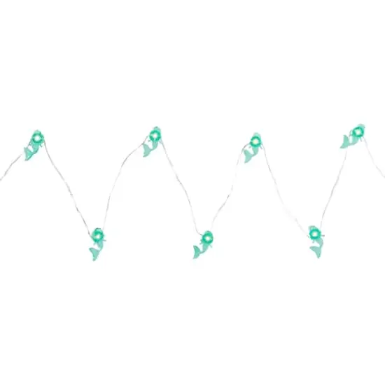 10ct. LED Teal Mermaid Fairy Lights Set {4}