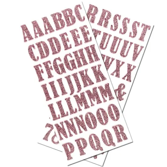 Glitter Bernhard Condensed Alphabet Foam Stickers by Recollections&trade; Blush {1}