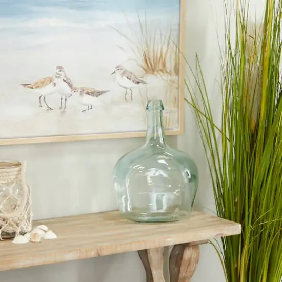 Clear Recycled Glass Handmade Spanish Vase 11" x 8" x 15" {1}