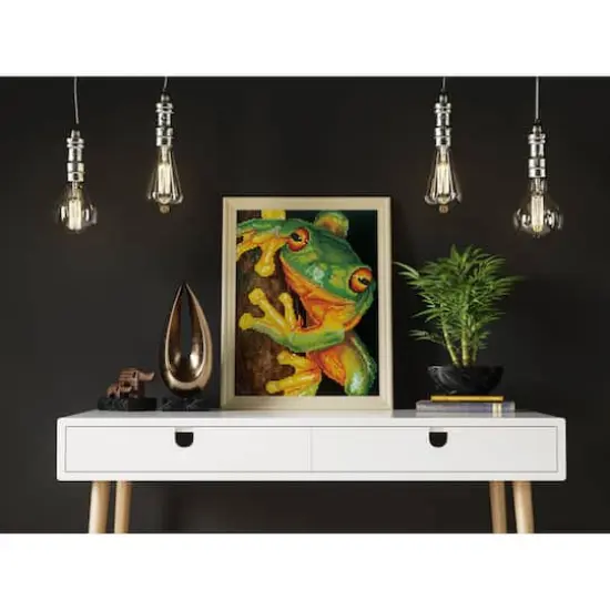 Diamond Dotz® Intermediate Level Green Tree Frog Diamond Painting Kit {5}