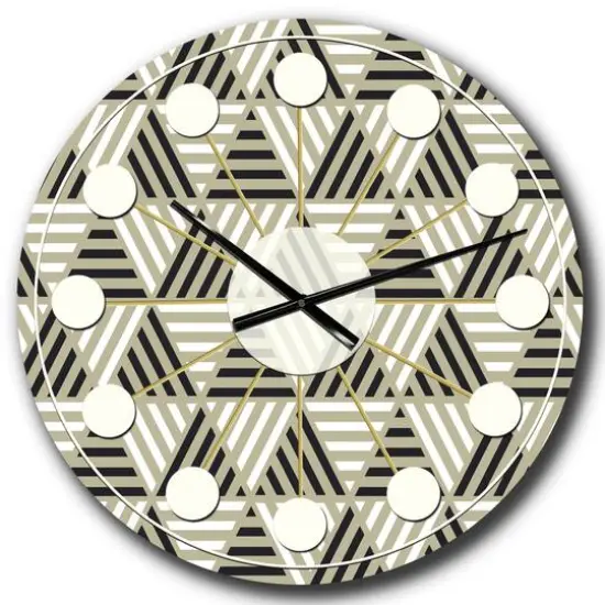 Designart 'Triangular Retro Design Viii Mid-Century Modern Wall Clock {1}