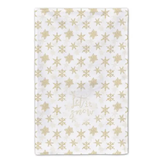 Cream Snowflake Tea Towel Set {5}