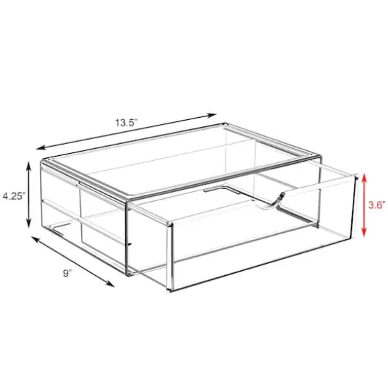 Sorbus 1-Drawer Extra Large Acrylic Cosmetic Organizer {6}